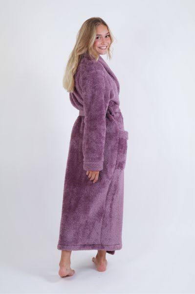 ALTA dlouhý dámský župan se šálovým límcem, Bezinka, vel. XXL, galerie